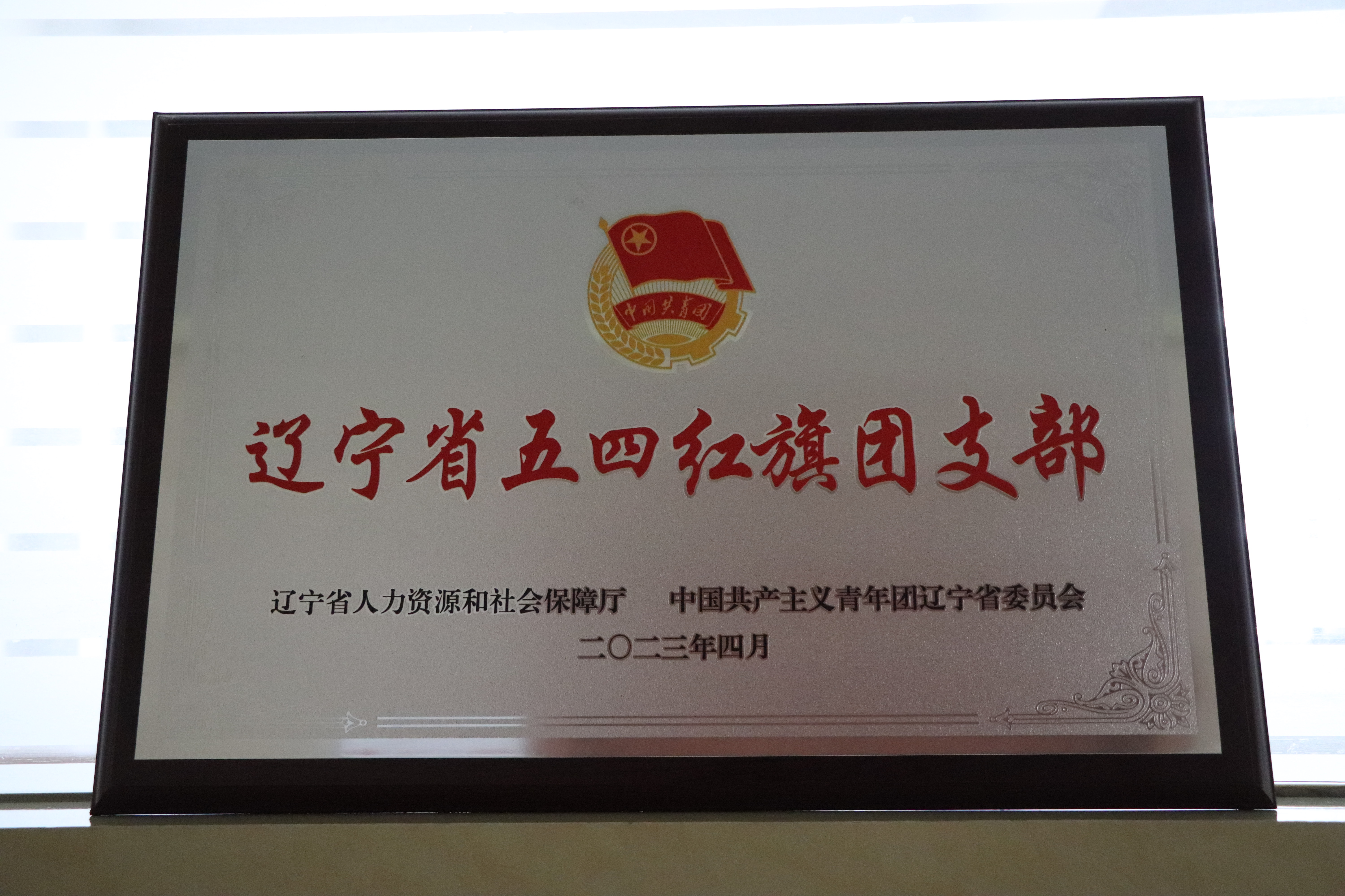 2023年4月 辽宁省人力资源和社会包管厅等 授予生产第一团支部-“辽宁省五四红旗团支部”.JPG